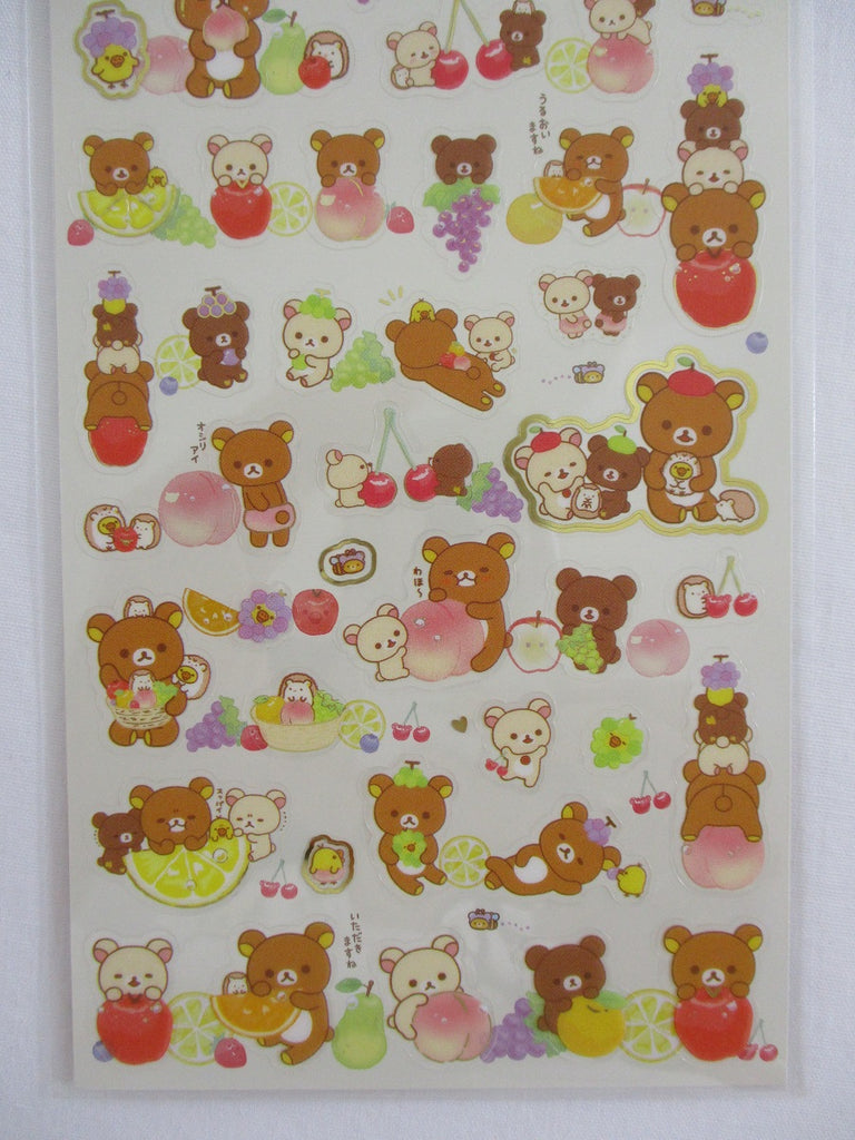 Cute Kawaii San-X Rilakkuma Bear Fruits Sticker Sheet 2020 - B - for P –  Alwayz Kawaii